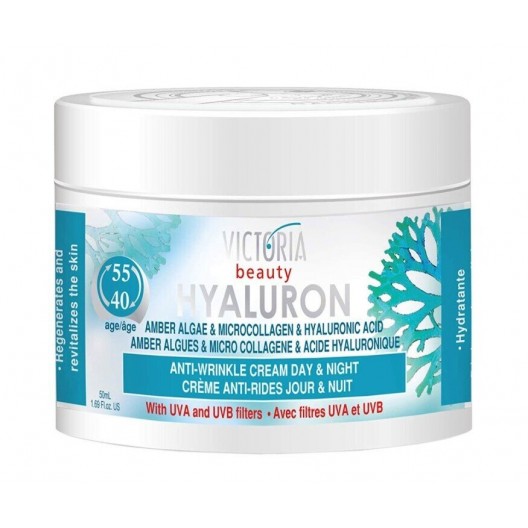 Victoria Beauty HYALURON Дневен и нощен крем против бръчки 40-55г. 50ml